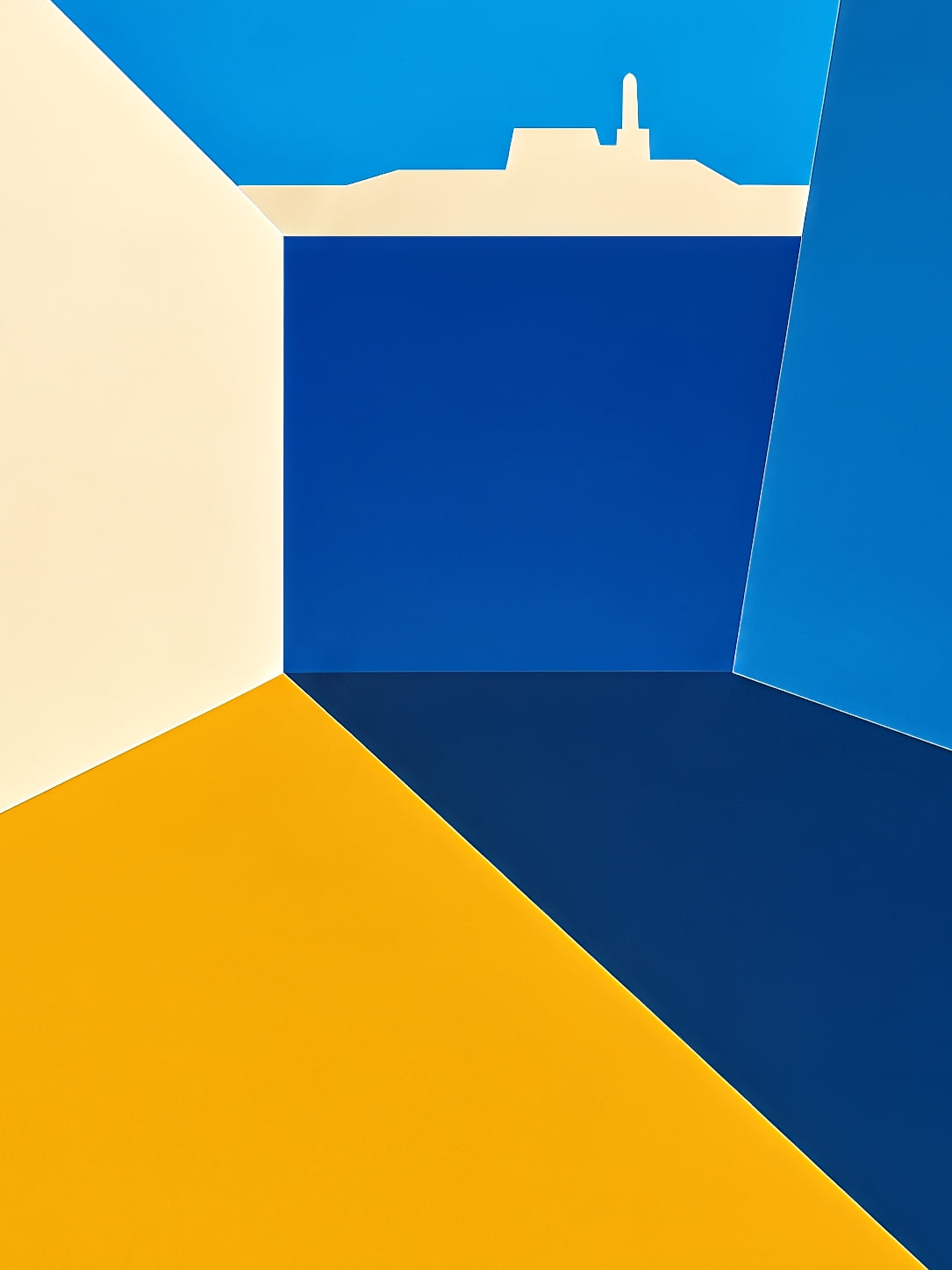 Detail a taille reelle du tirage, affiche marseille ocre et ciel bleu