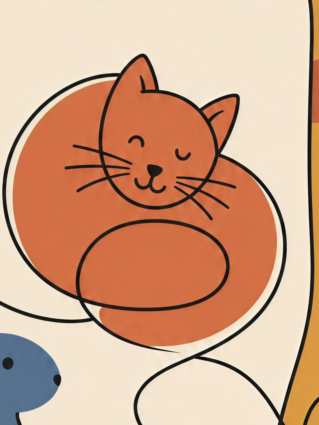 Affiche zoomée, Les animaux au trait continu