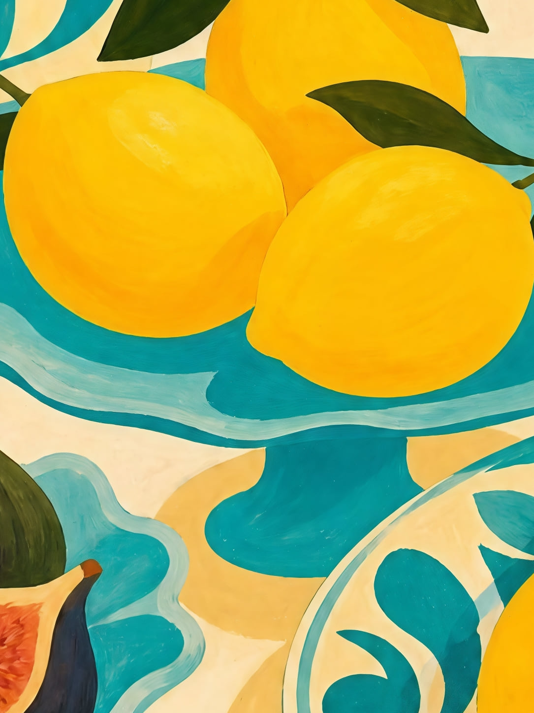 Affiche zoomée, La table aux citrons et aux figues