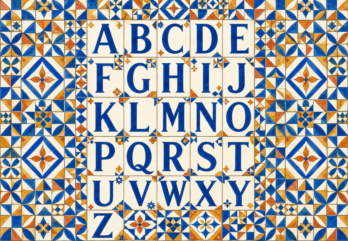 Das Abc in Azulejos (Querformat)