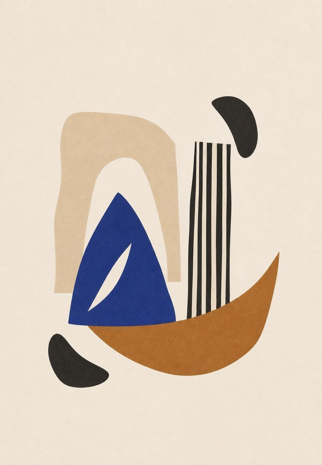 The blue sail and the ochre hull