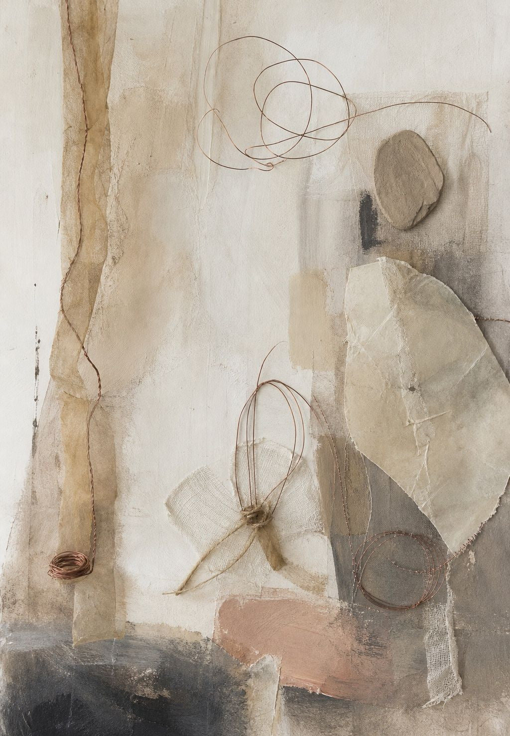 The copper wire and the papers