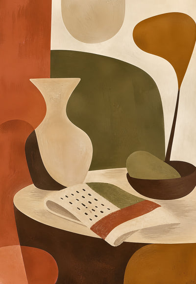 Die Vase und das offene Buch