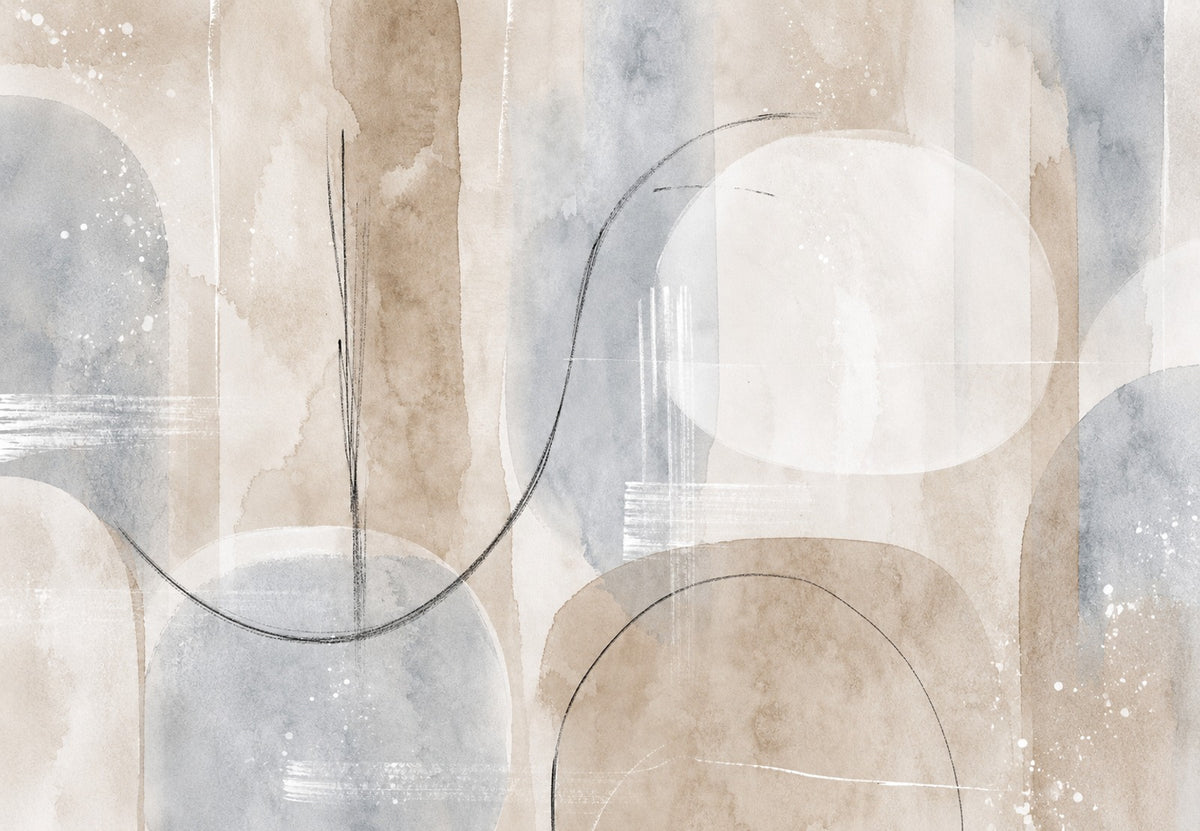 The Washed Circles and the Vertical Lines (Landscape)
