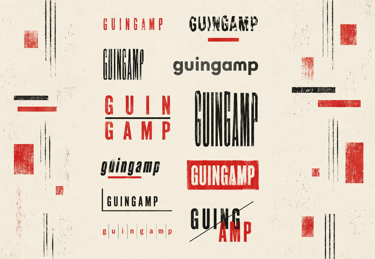 Guingamp in zwölf Schriftstilen (Querformat)