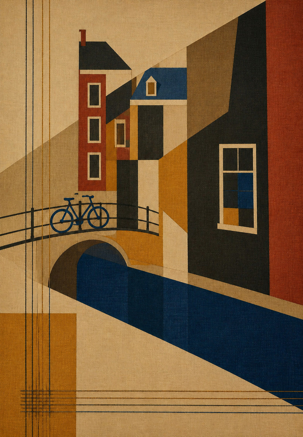 Amsterdam - The Bicycle on the Canal Bridge