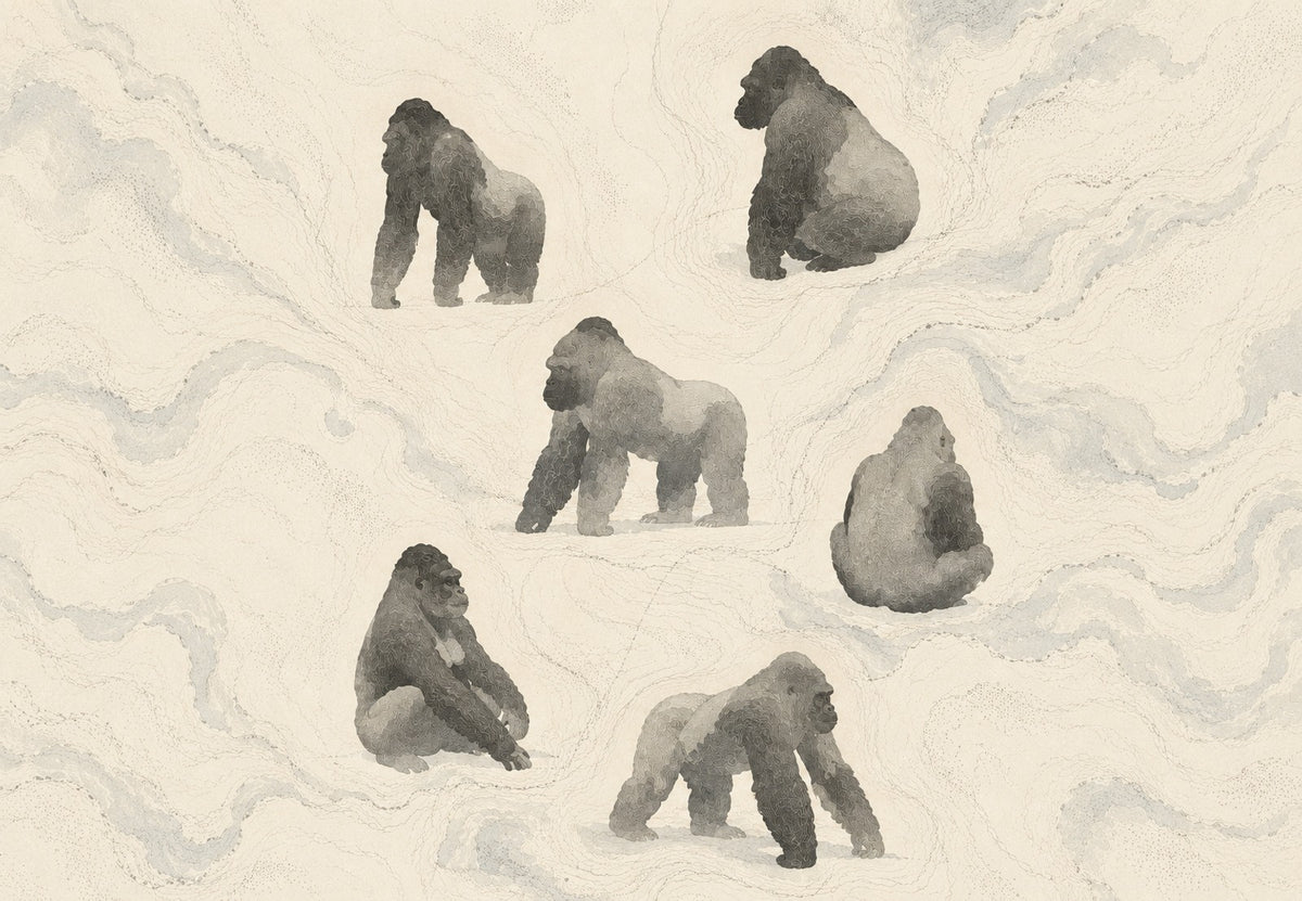 Gorilla-Ballett (Querformat)