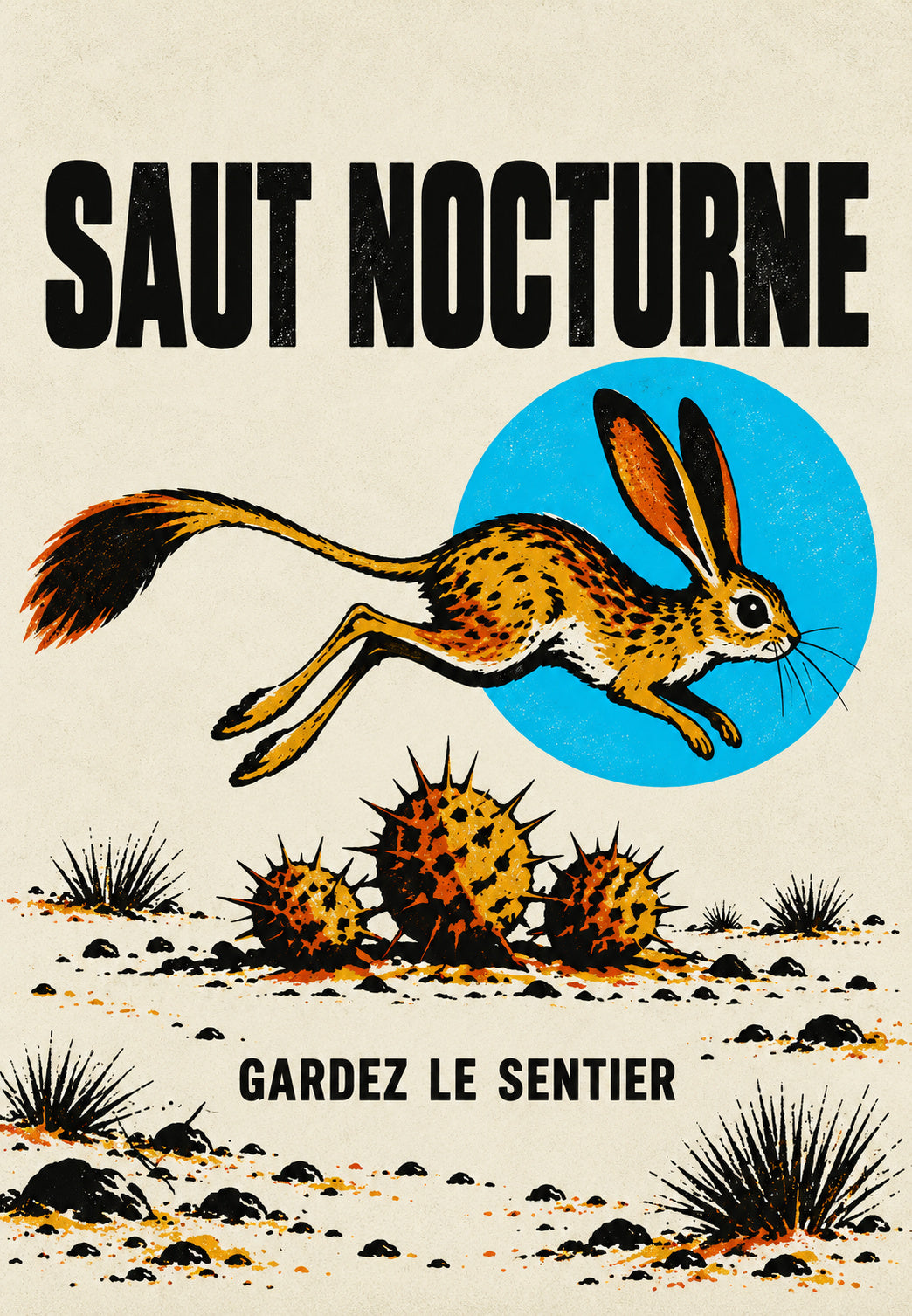 Bond nocturne du lièvre