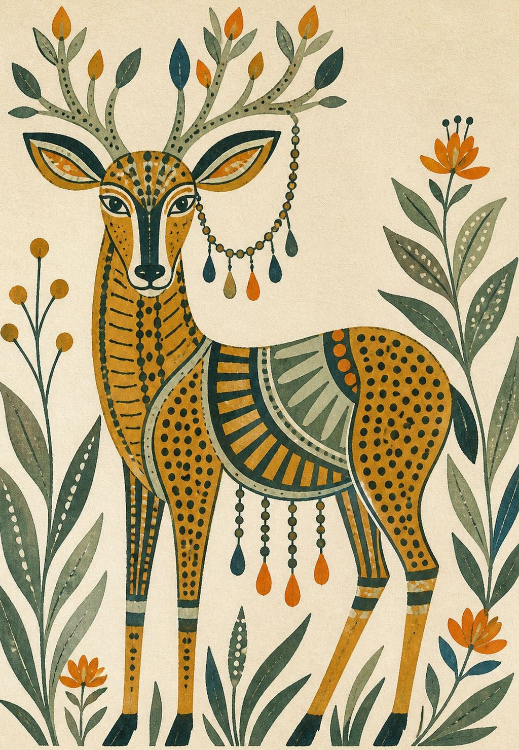 The adorned stag
