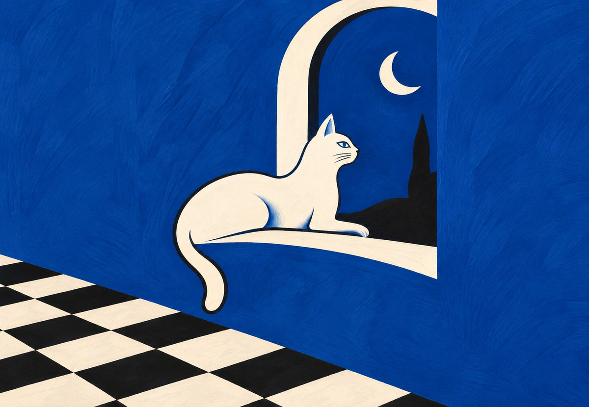 Cat in the Moonlight (Landscape)