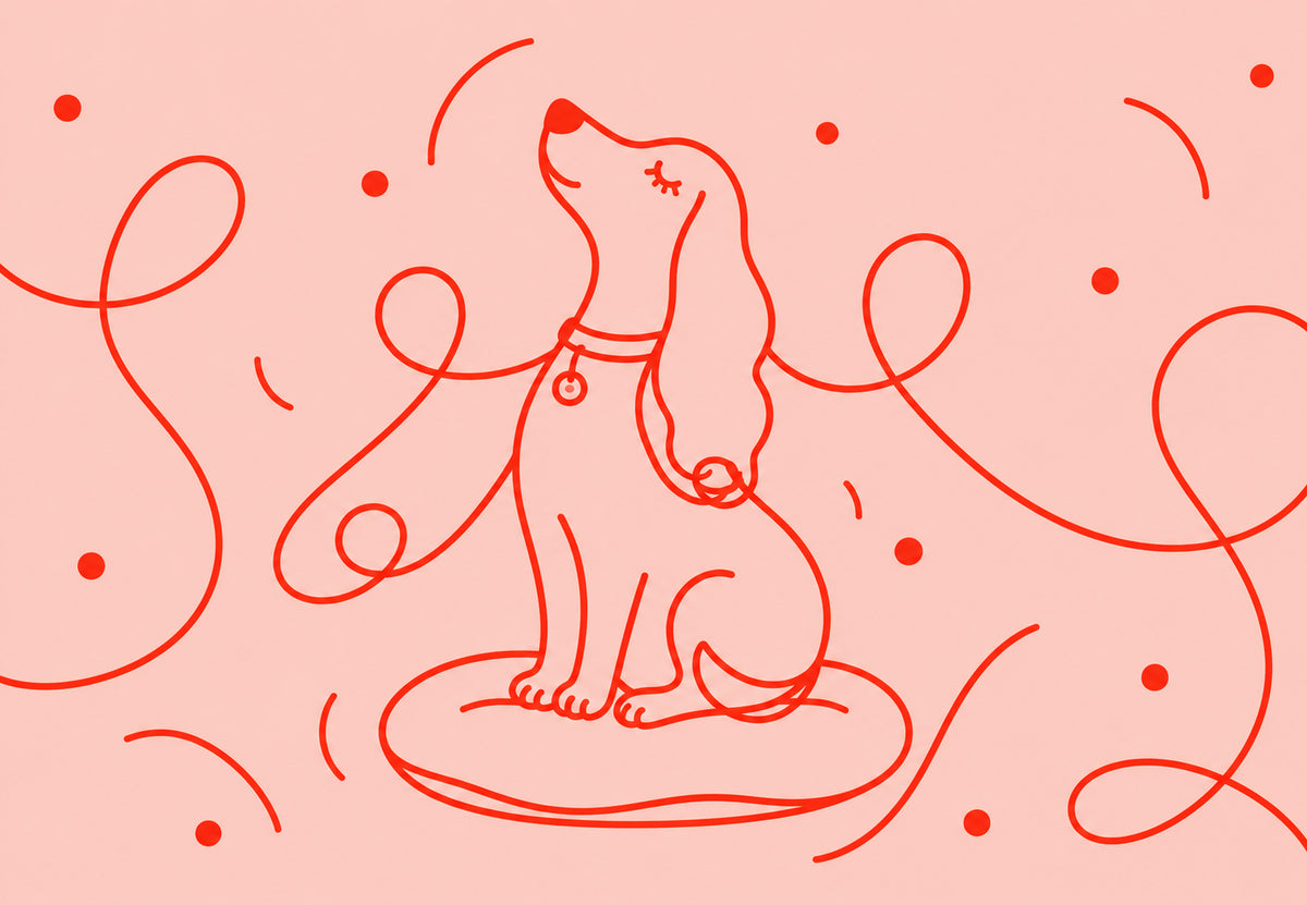 Le chien d'un seul trait (Paysage)