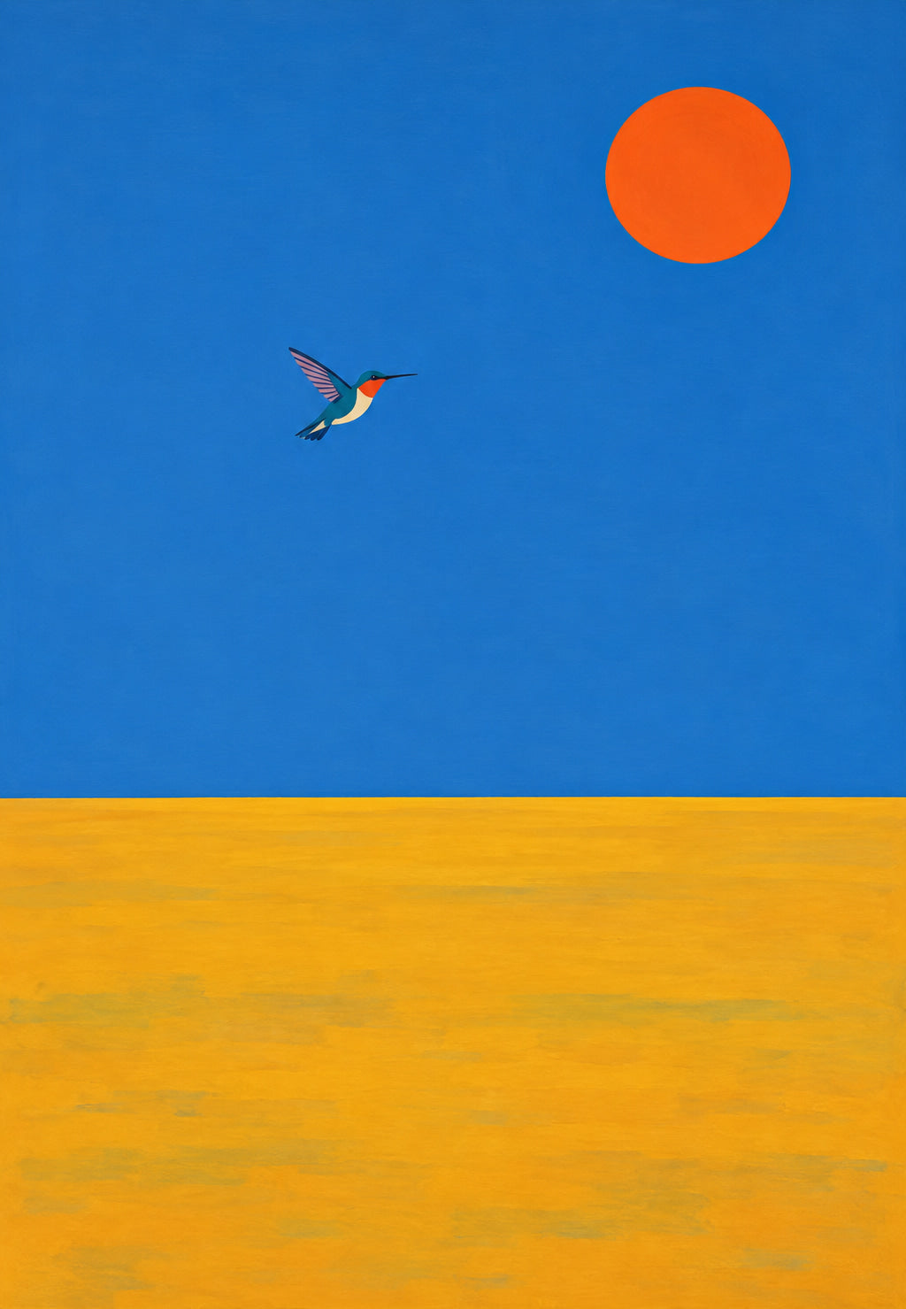 Colibrì e grande sole