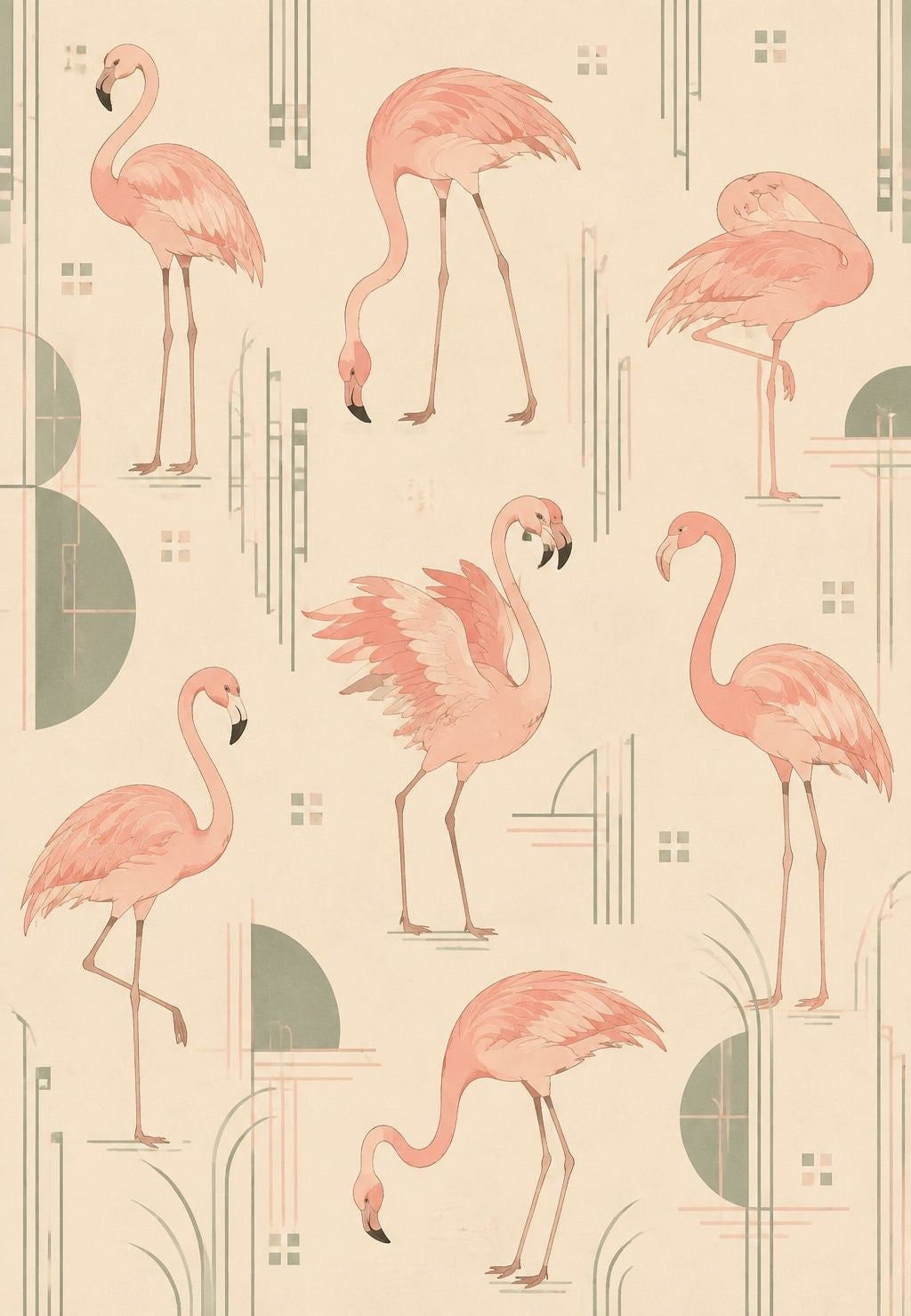 Cortejo de flamencos rosados