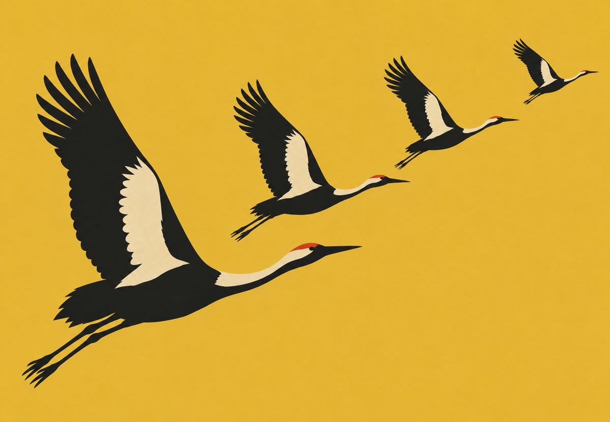 Envol de grues (Paysage)