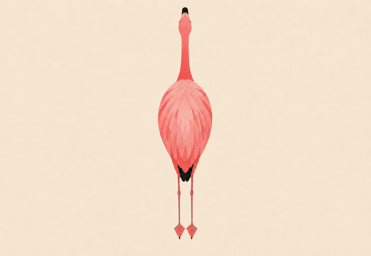 Flamingo von hinten (Querformat)