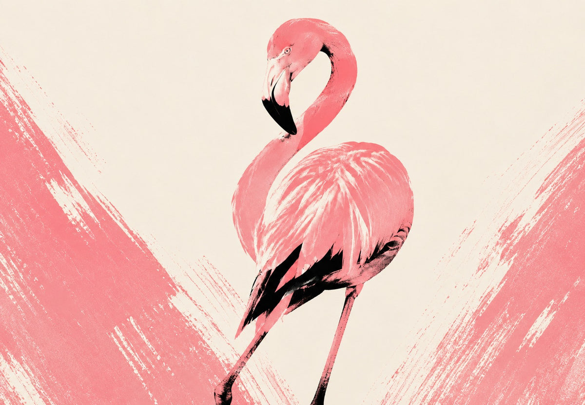 Rosa Flamingo (Querformat)
