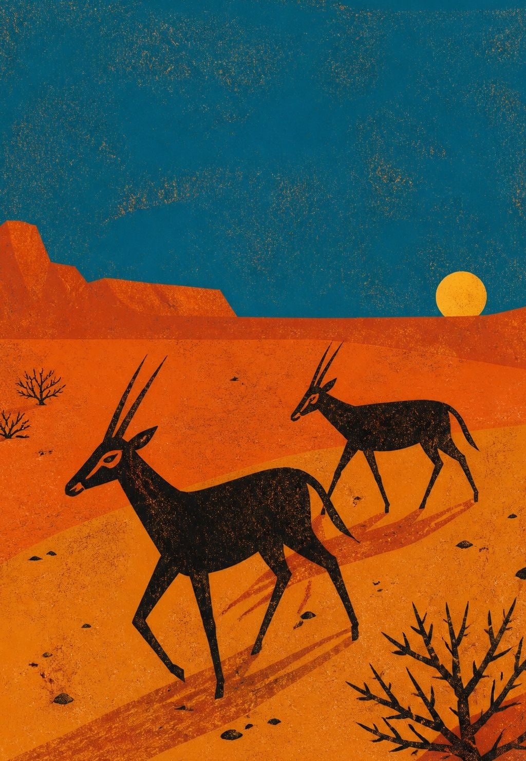 Gazzelle nel deserto