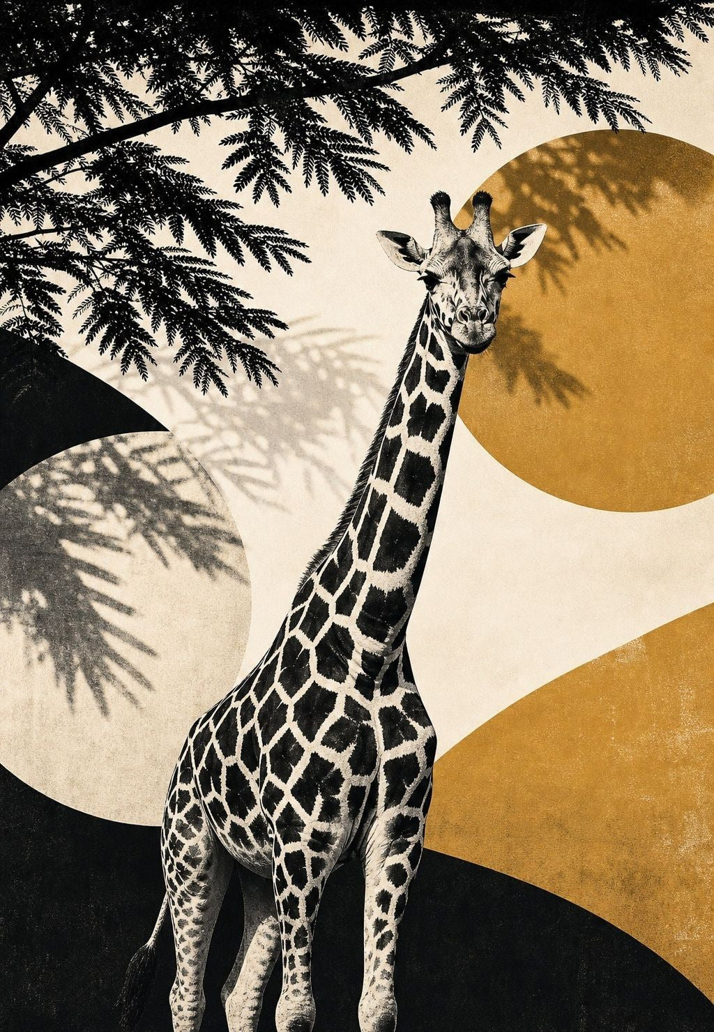 Giraffe im Sonnenuntergang