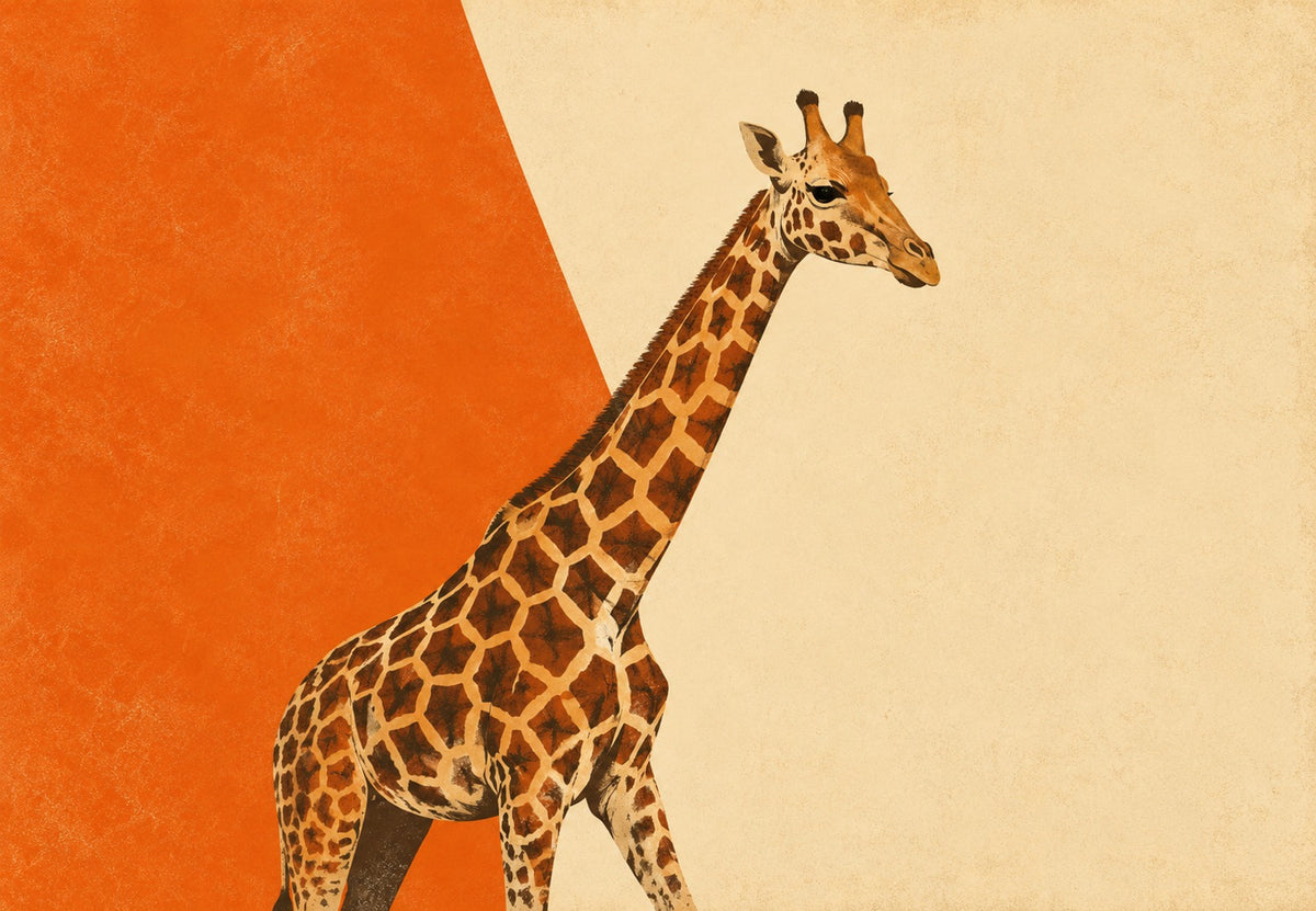 Giraffe with Orange Triangle (Landscape)