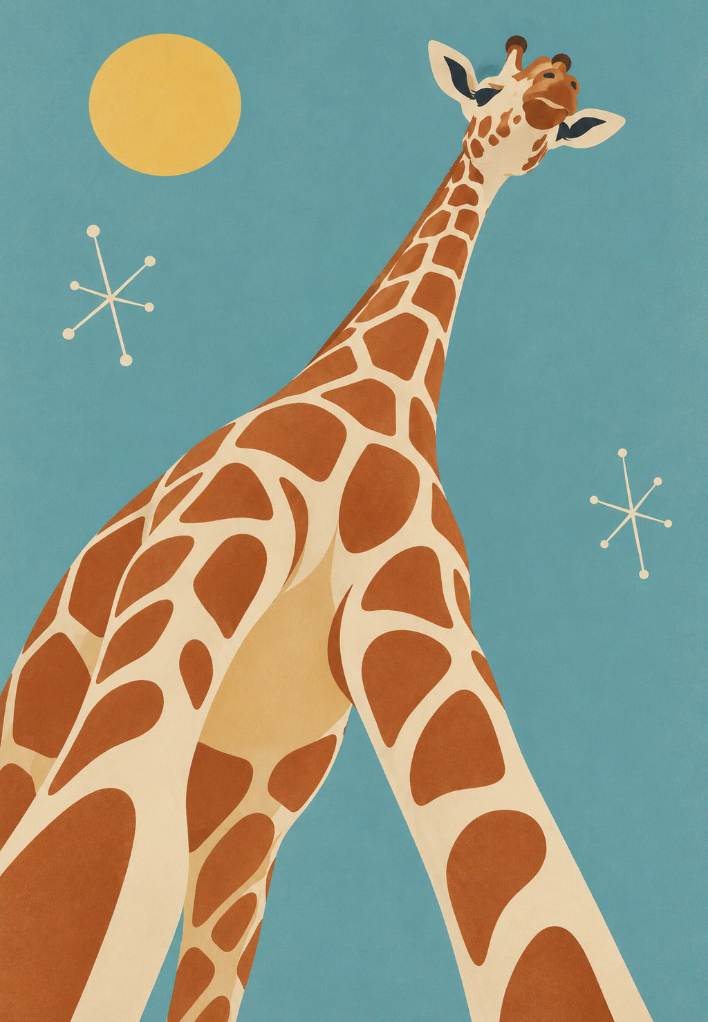 Giraffa sotto il sole