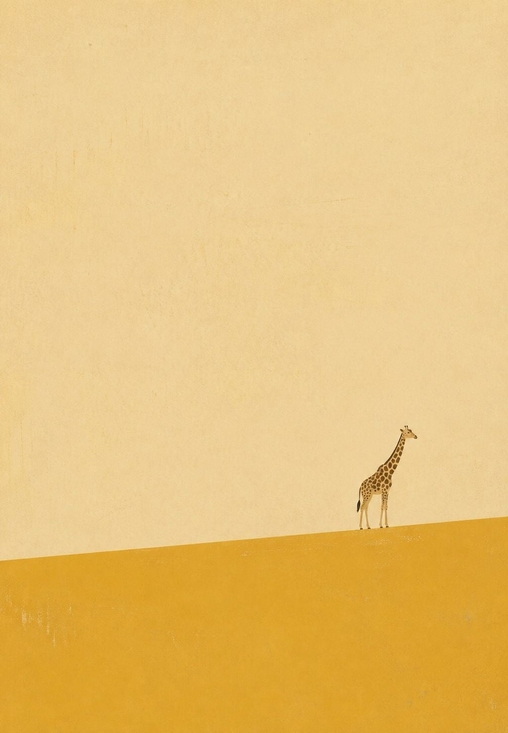 Girafe sur l'horizon doré