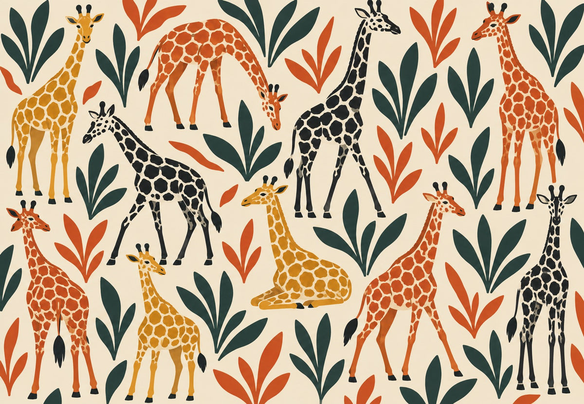 Girafes dans la savane (Paysage)