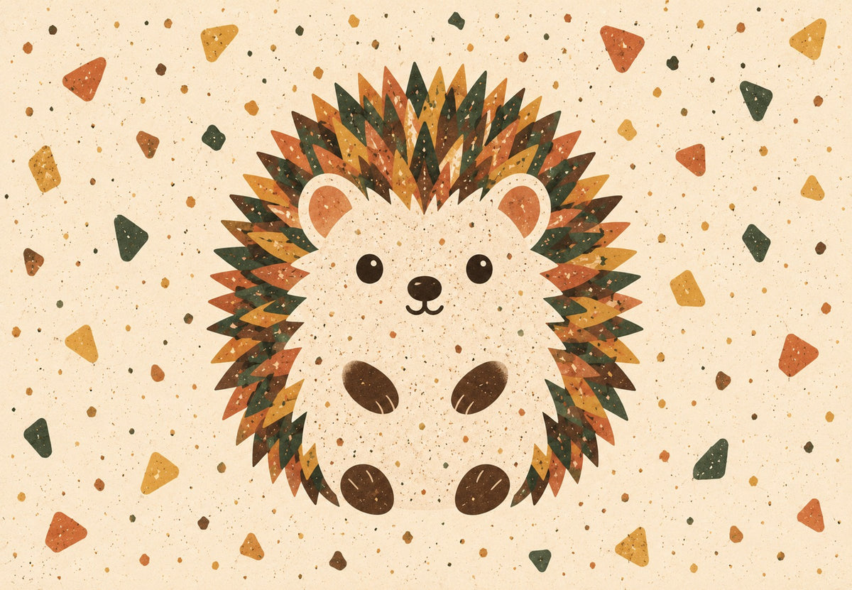 Igel mit gesprenkelten Stacheln (Querformat)