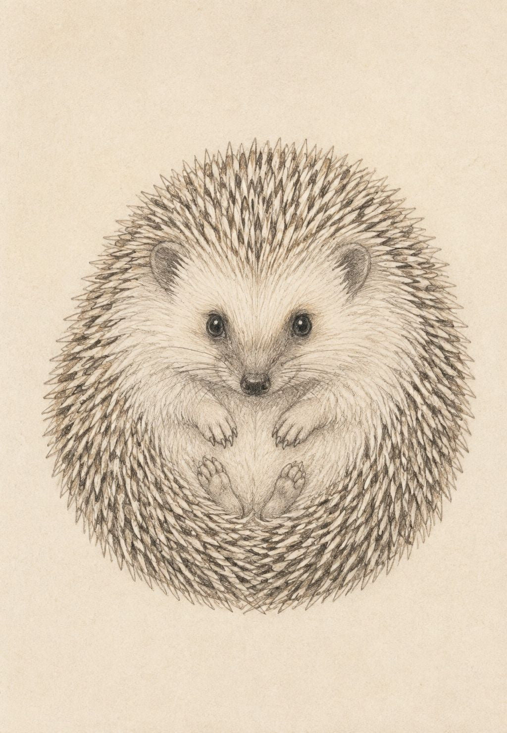 Eingerollter Igel