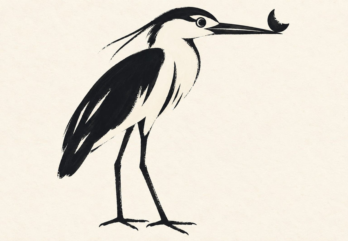 Garça ao luar