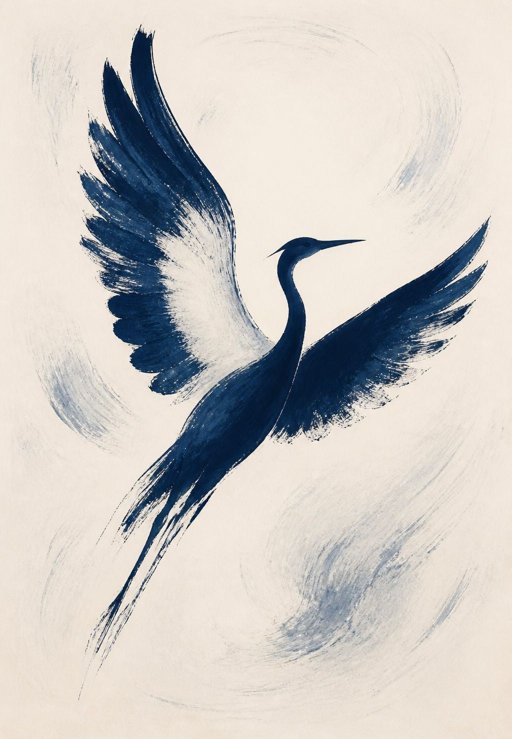 Reiher im vollen Flug