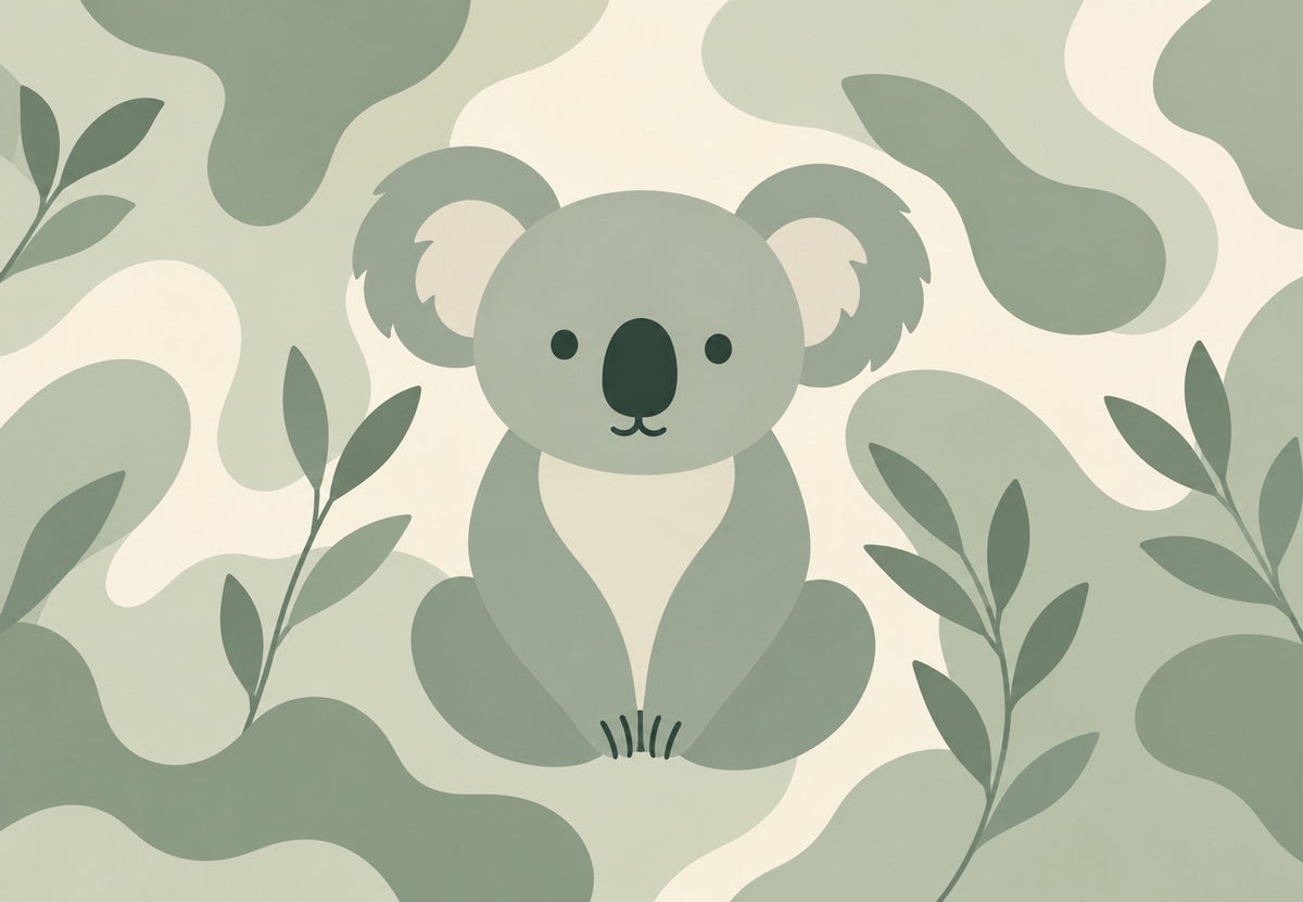 Koala coccolone sotto gli eucalipti (Orizzontale)