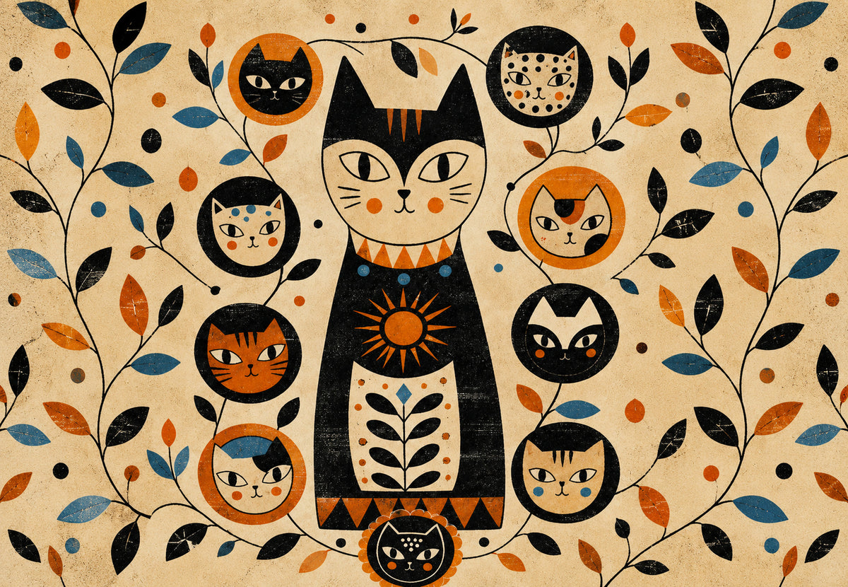 Der Kreis der Katzen (Querformat)