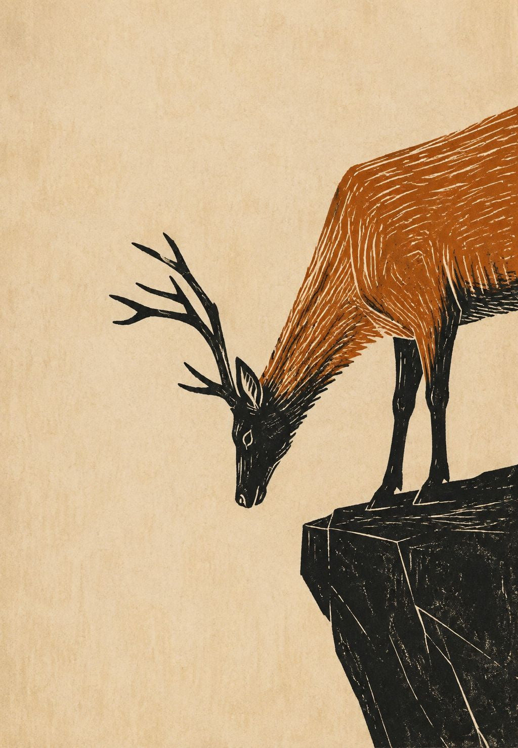 The Stag at the Cliff's Edge