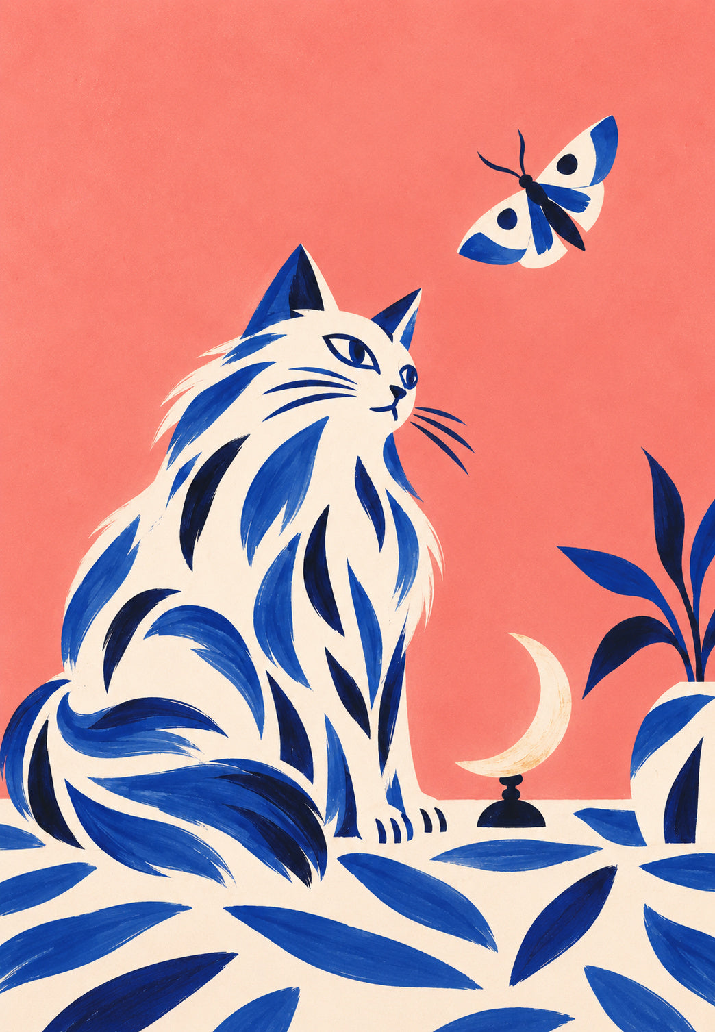 Die Katze und der Nachtfalter