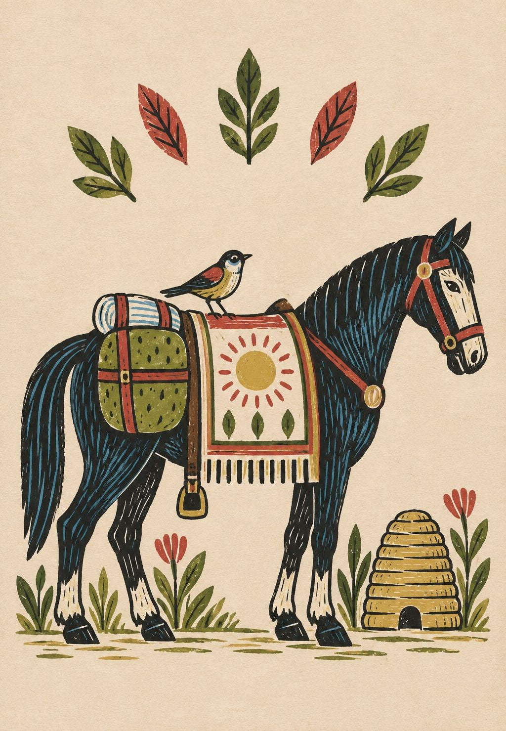 Il cavallo viaggiatore e l'uccello
