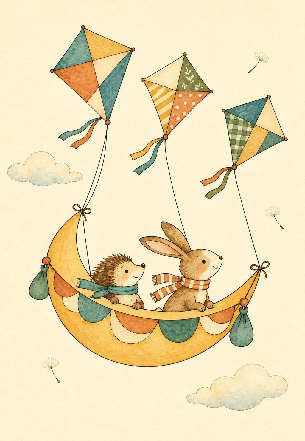 The Crescent Moon with Kites