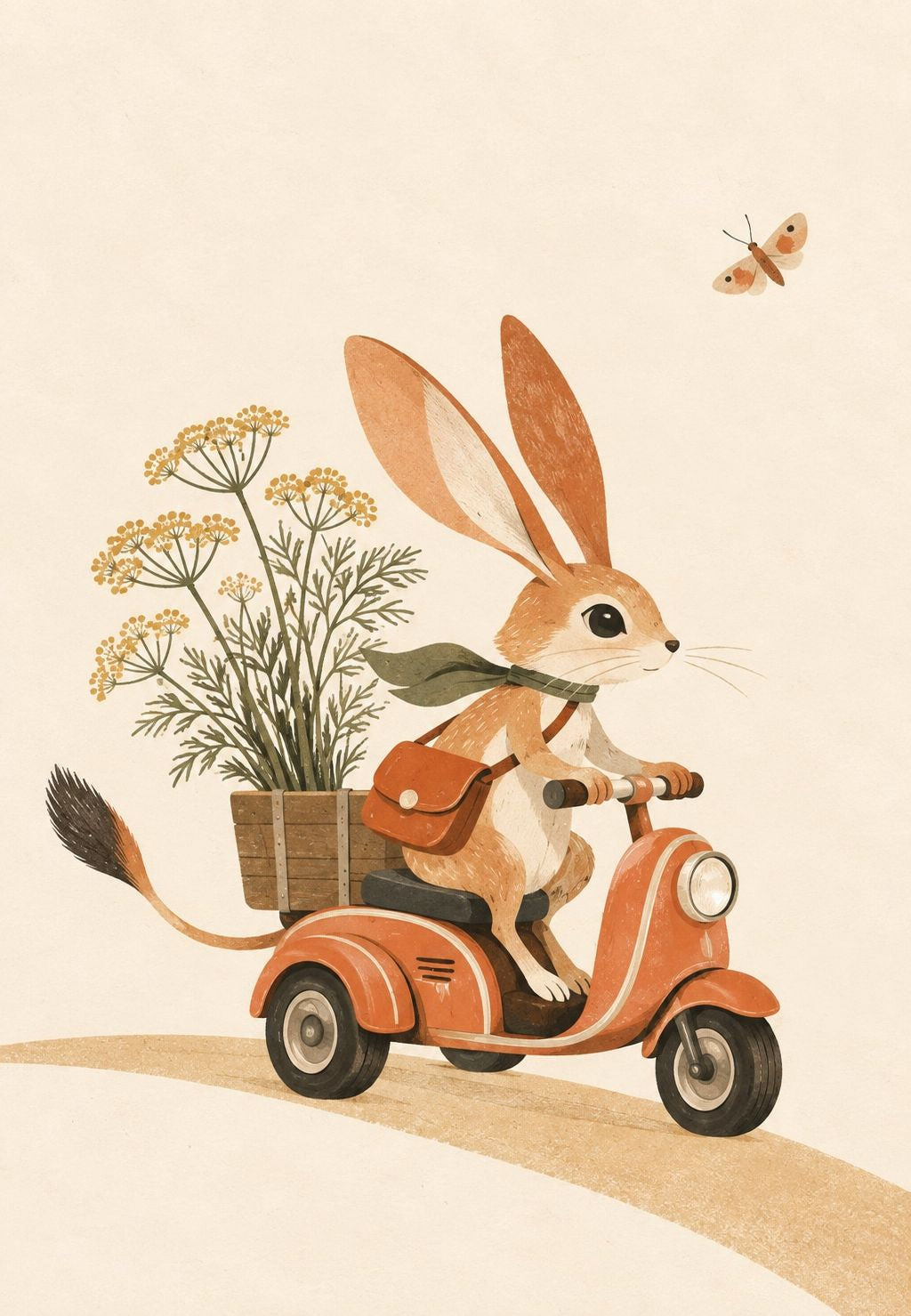 The Rabbit and Its Flower Scooter
