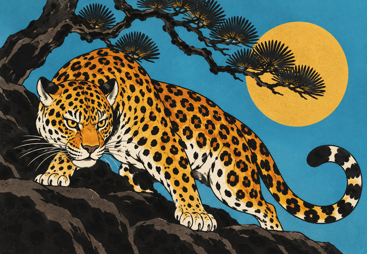 Il leopardo sotto il pino
