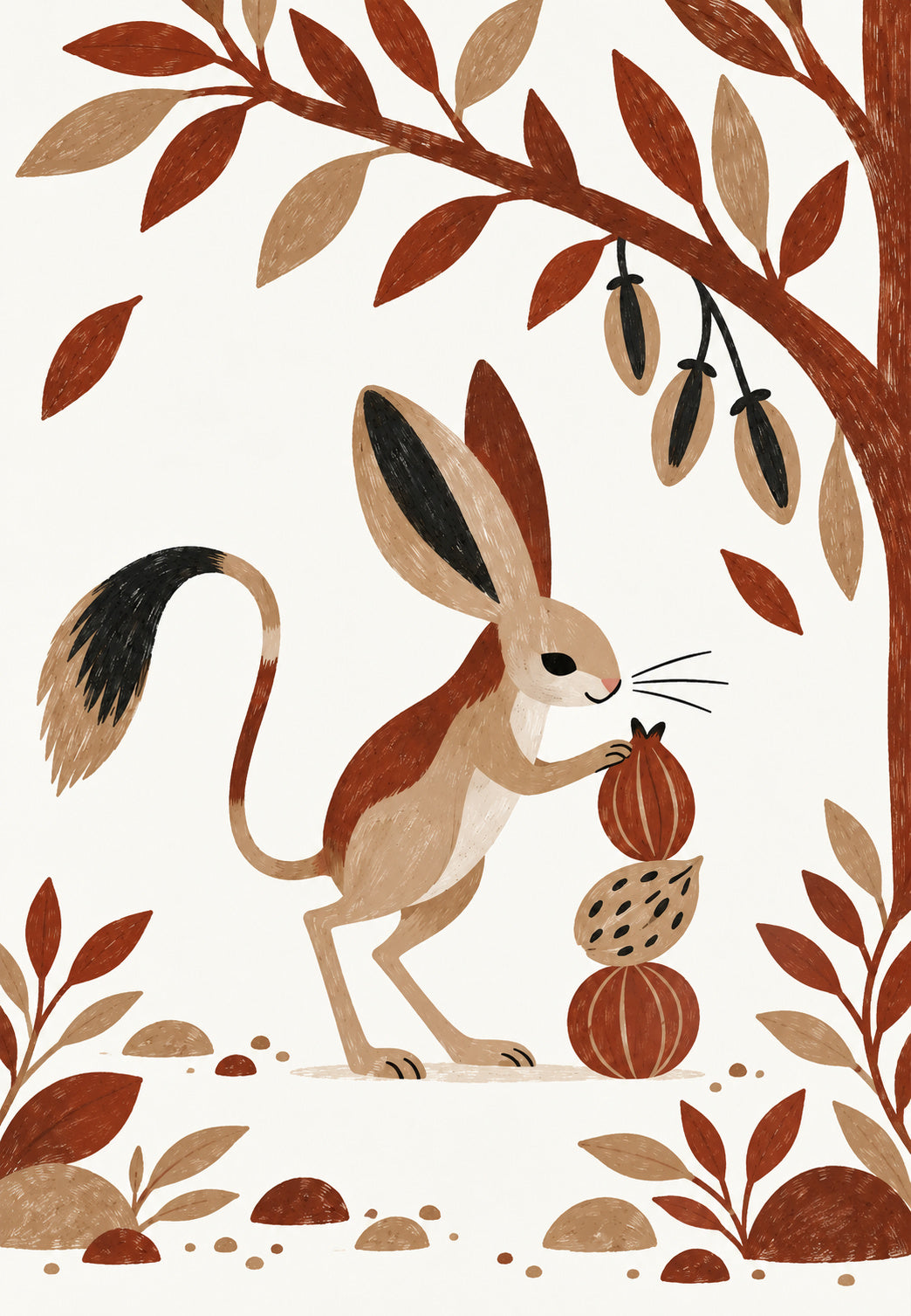 Der Hase und die Fruchtpyramide