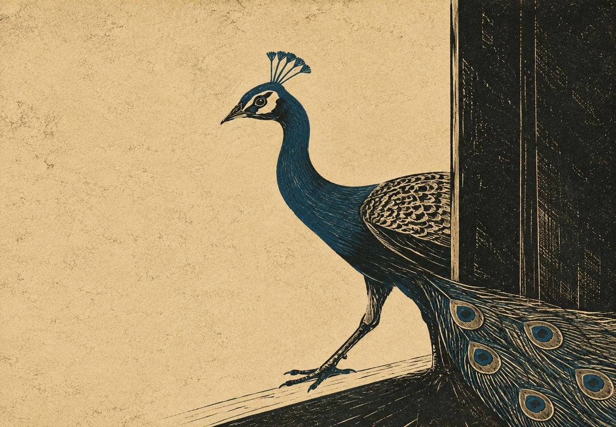 Der Schreitende Pfau (Querformat)