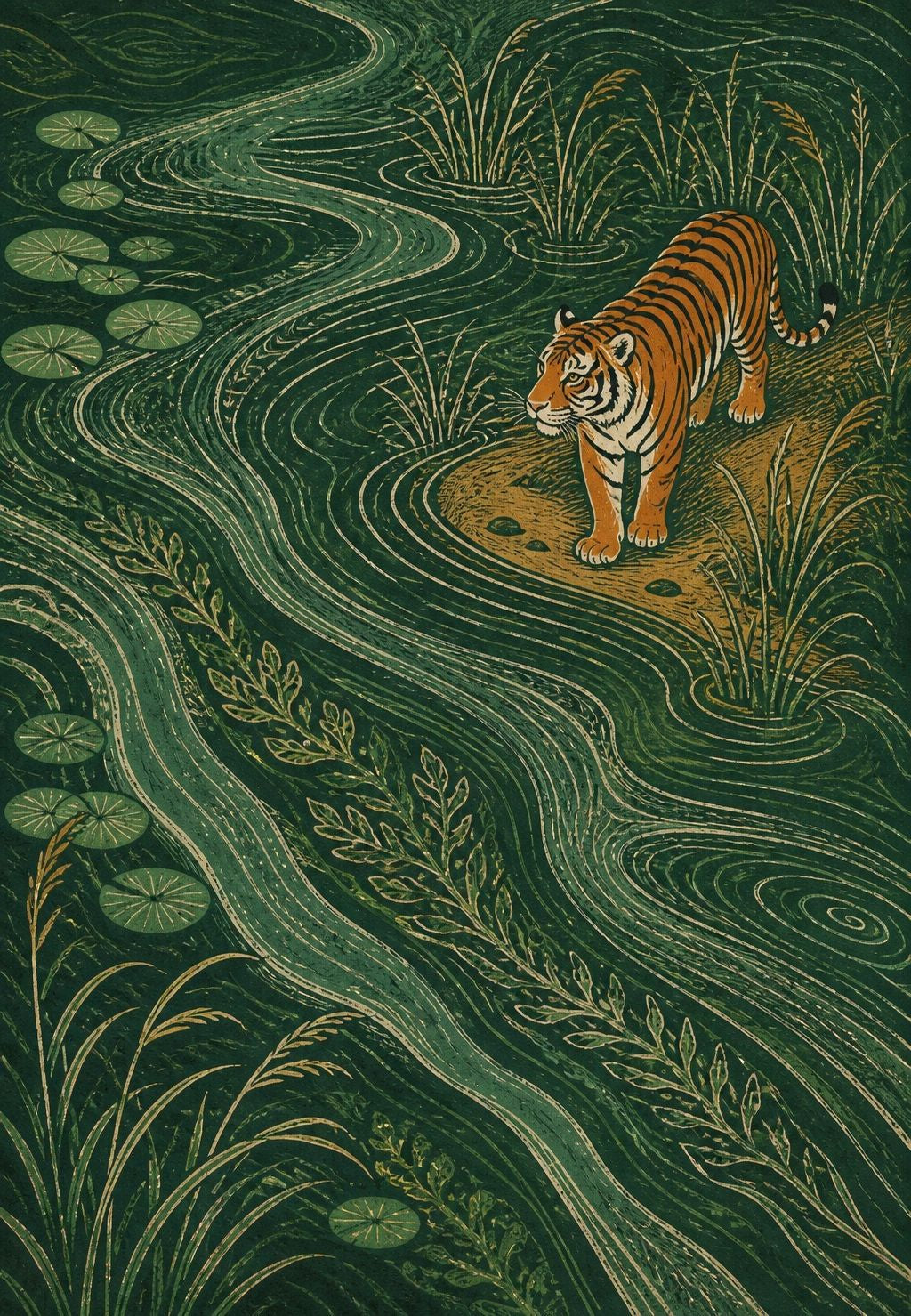 A tigris a folyónál