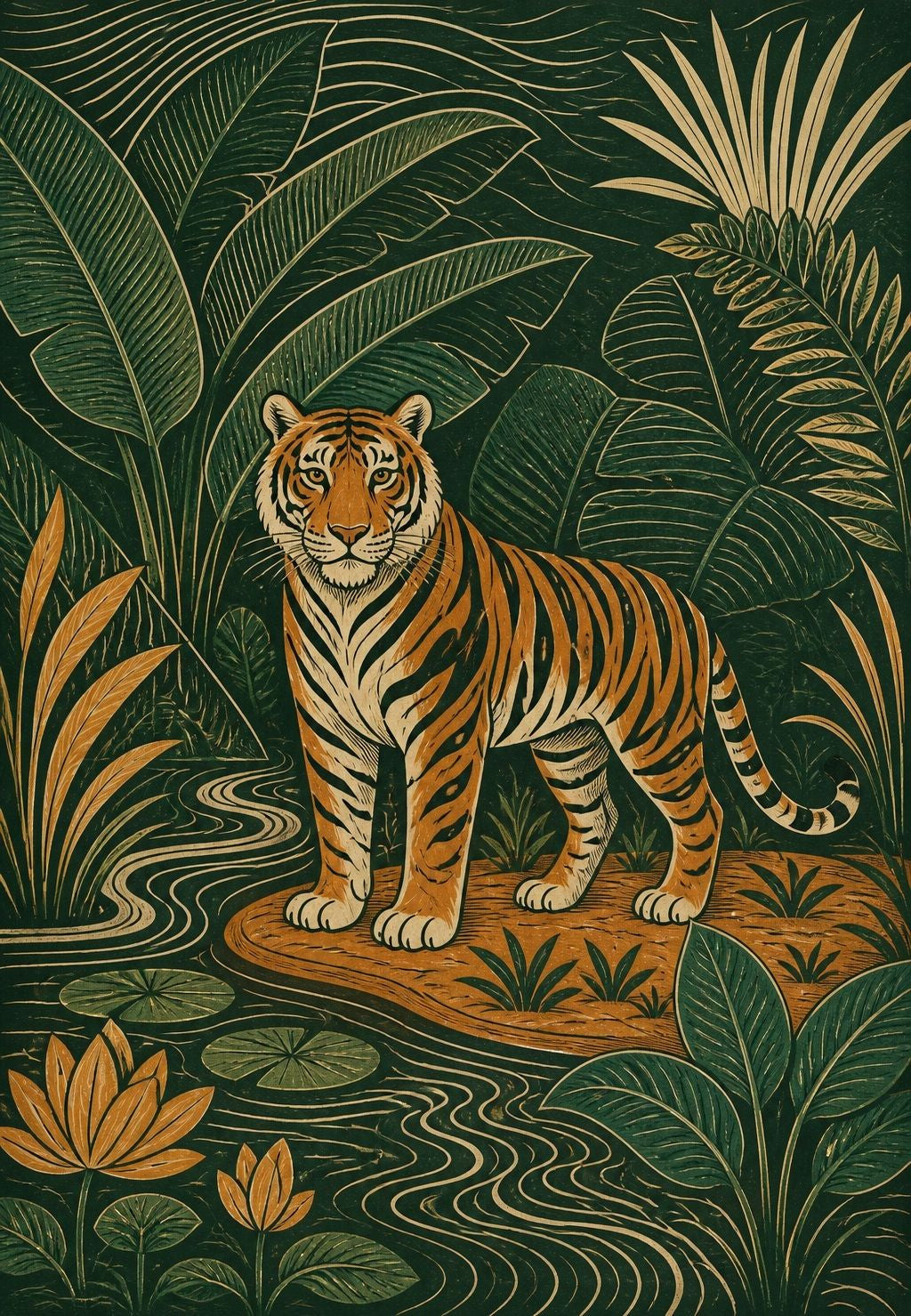 O tigre dos nenúfares