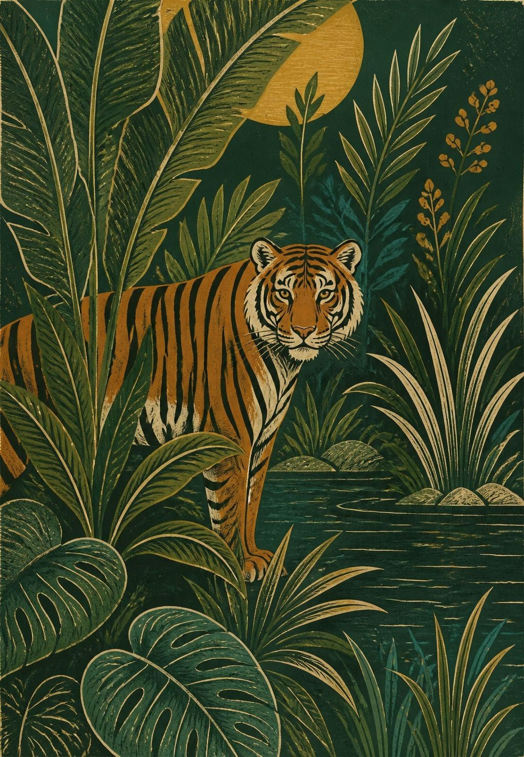 Tigar i zlatno sunce