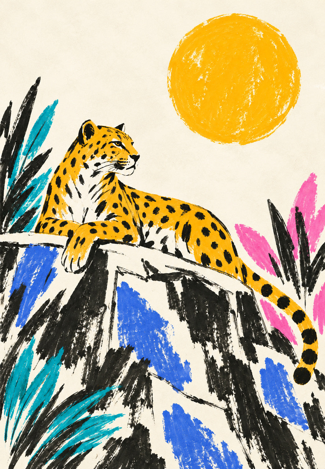Leopard Under the Golden Sun
