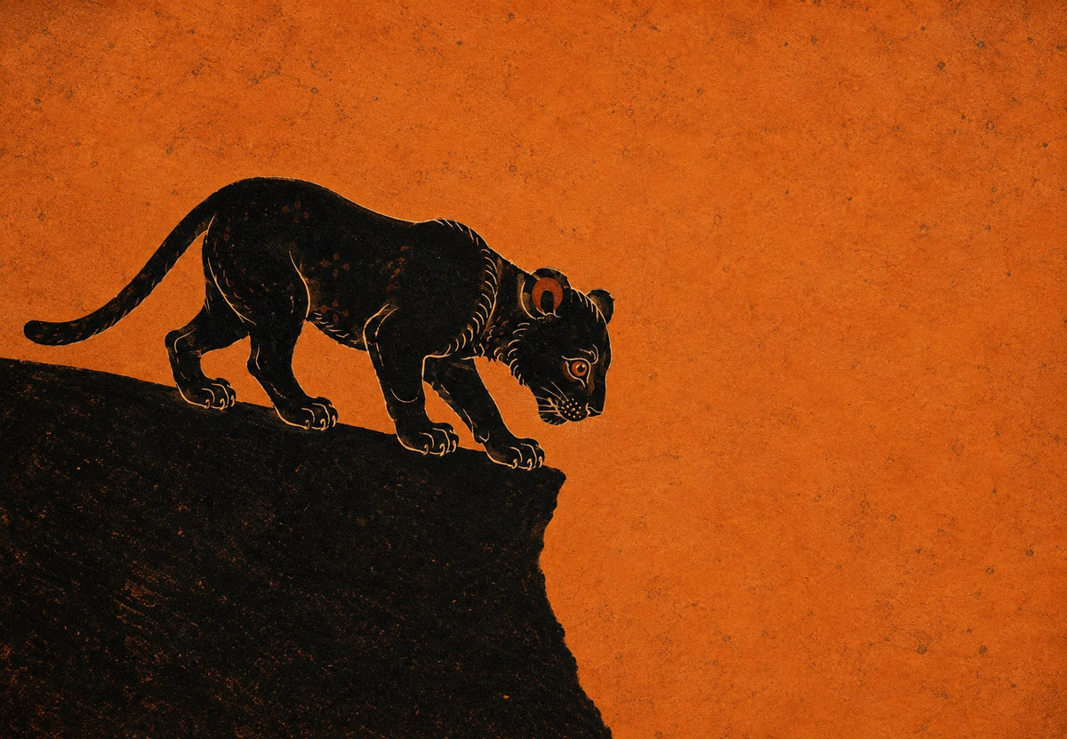 Lion Cub at the Edge of the Rock (Landscape)