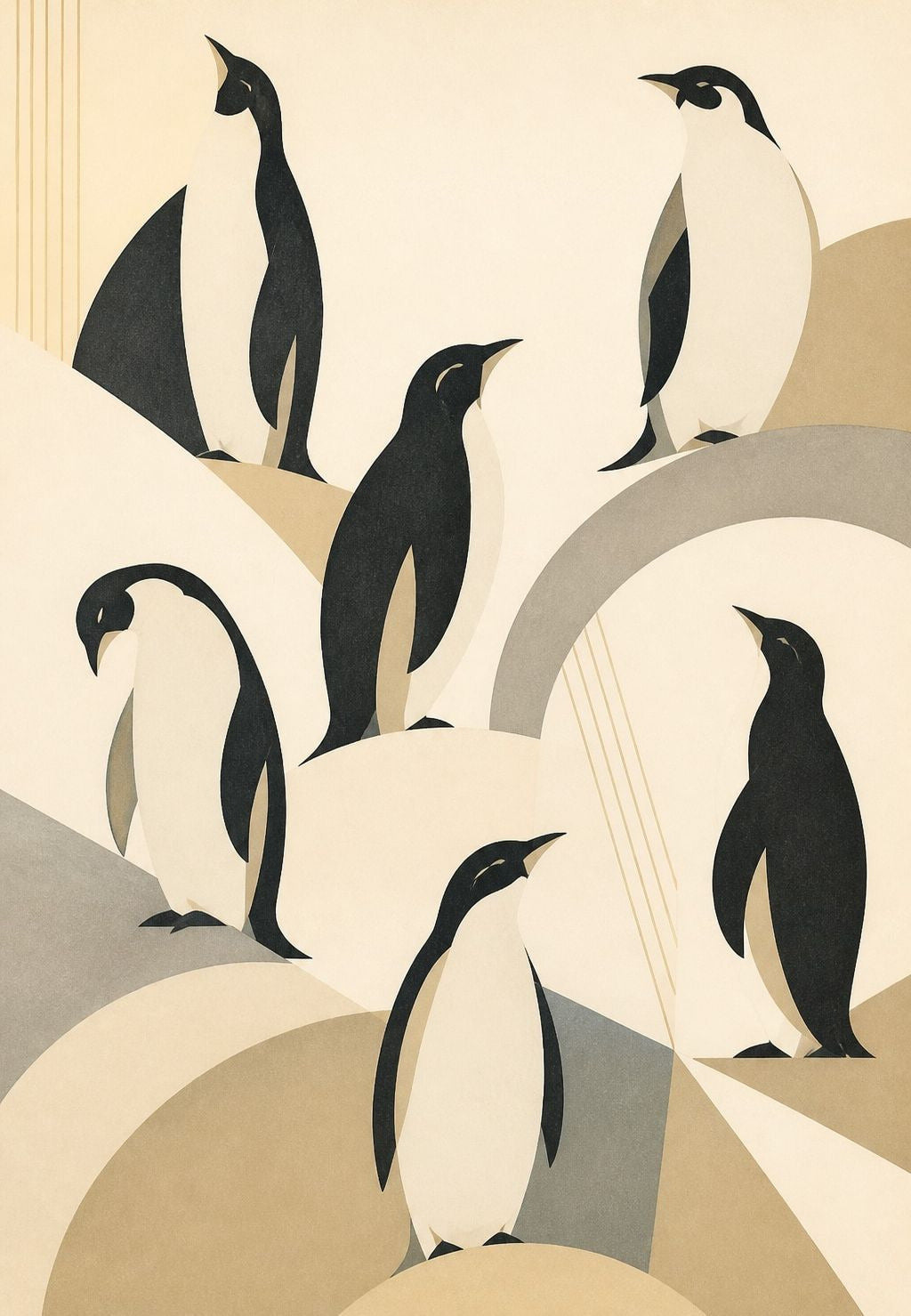 Pingüinos en el témpano de hielo