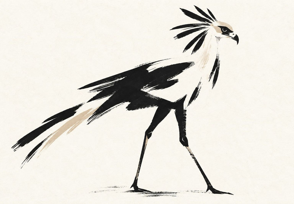 Sekretärvogel in Bewegung (Querformat)