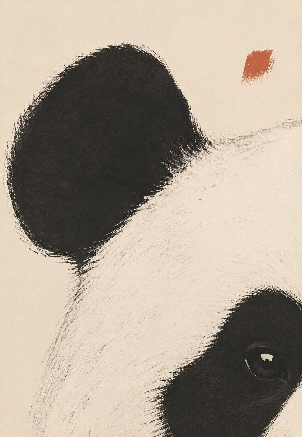 Panda s crvenim pečatom