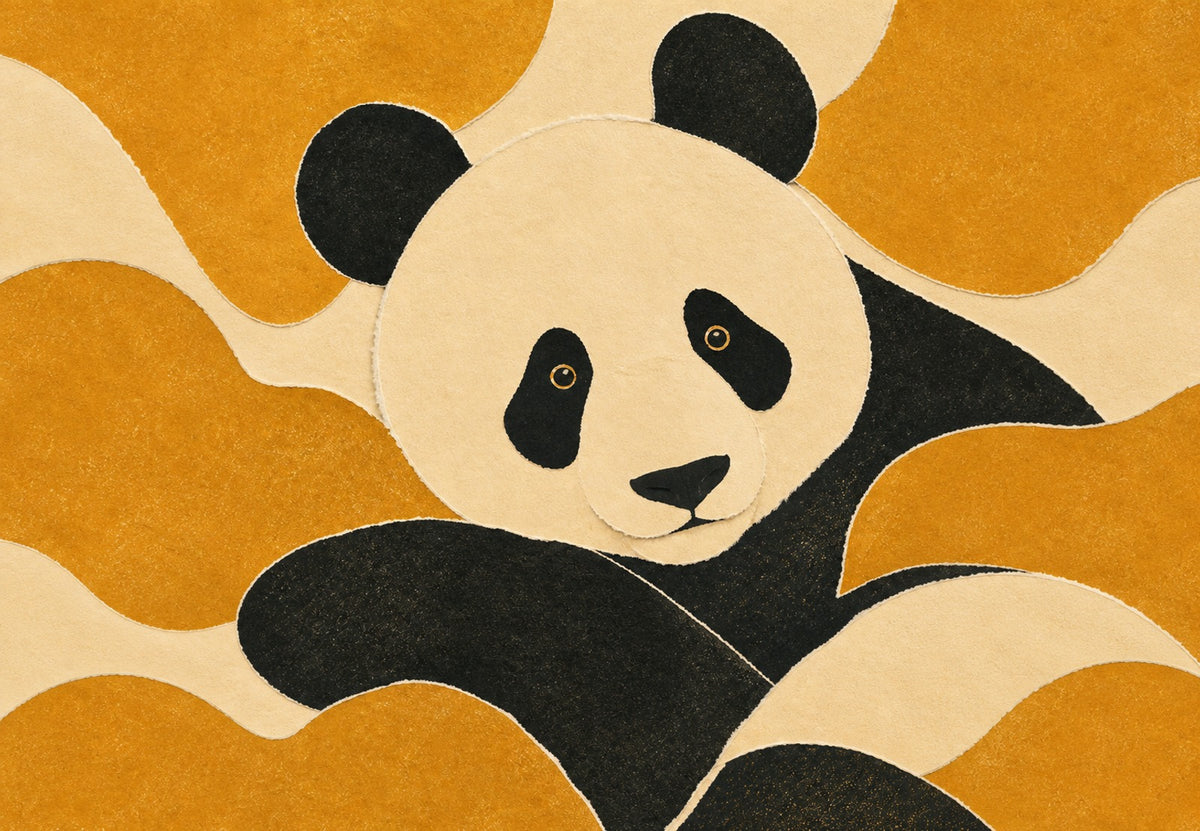 Összegömbölyödött panda (Fekvő)