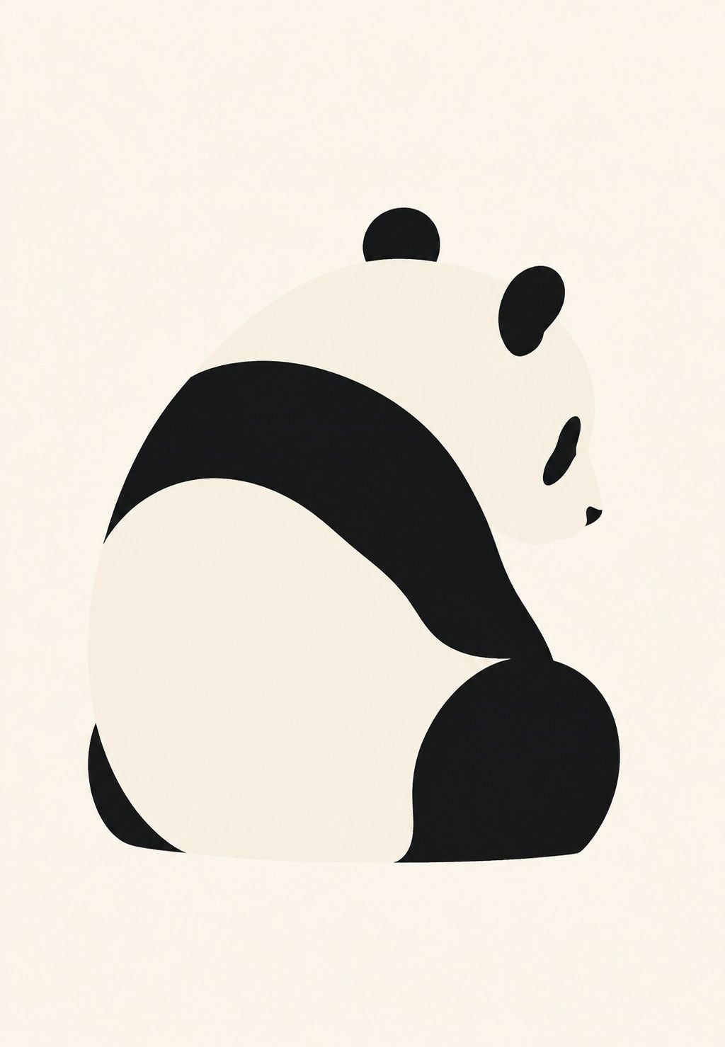Panda von hinten